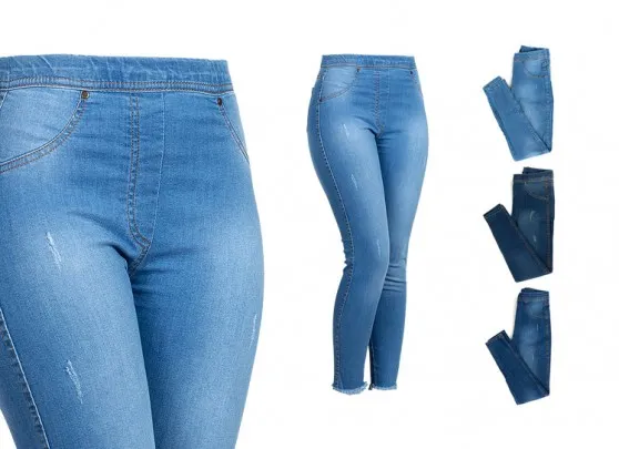 سه مدل لگ جین در رنگ های مختلف